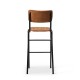 Bourbon Vintage Style Faux Suede Bar Stool